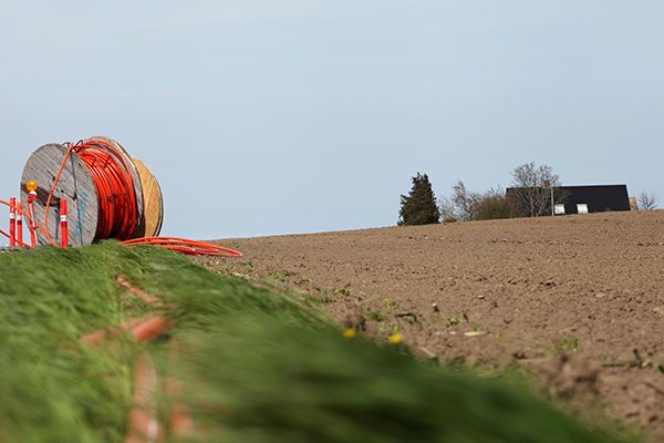 Internet cable being laid in rural America